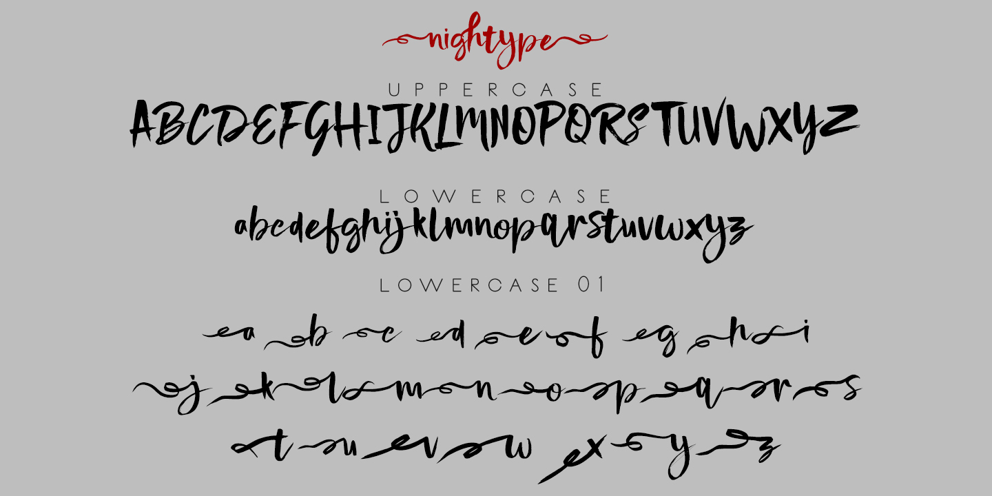 Example font Nightype #4